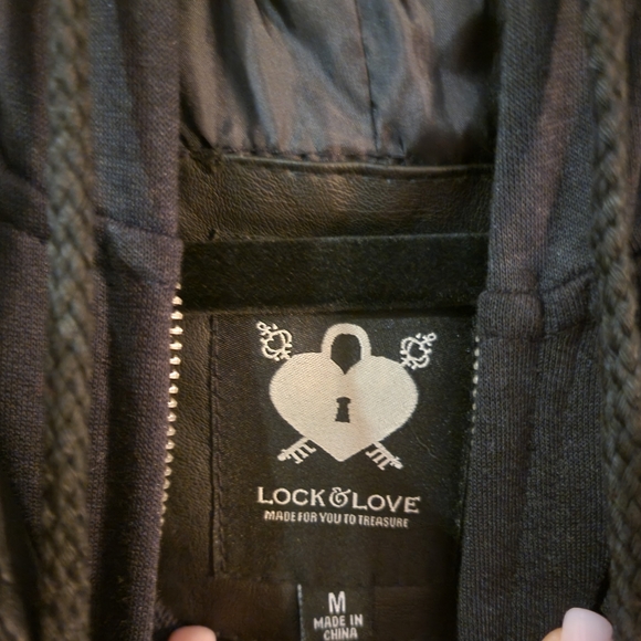 Black Leather Jacket, size Medium - Picture 3 of 3